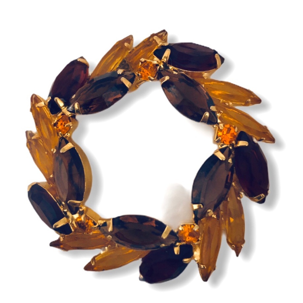 Vintage Brooch- Julianna 4 color crystal rhinestones brooch